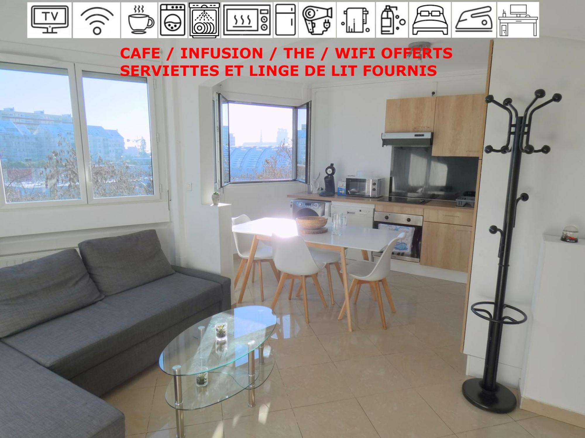 Apartamento 37M2 Lumineux Face Gare Sncf, Wifi Et Cafe Et The Offerts Orléans Exterior foto