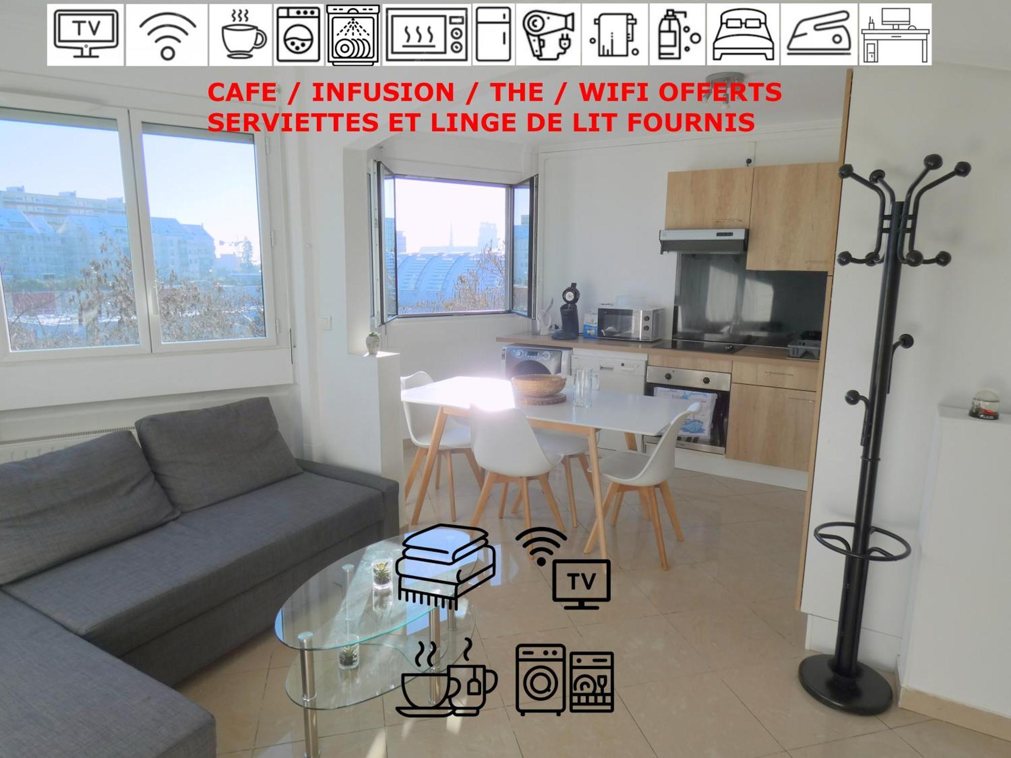 Apartamento 37M2 Lumineux Face Gare Sncf, Wifi Et Cafe Et The Offerts Orléans Exterior foto
